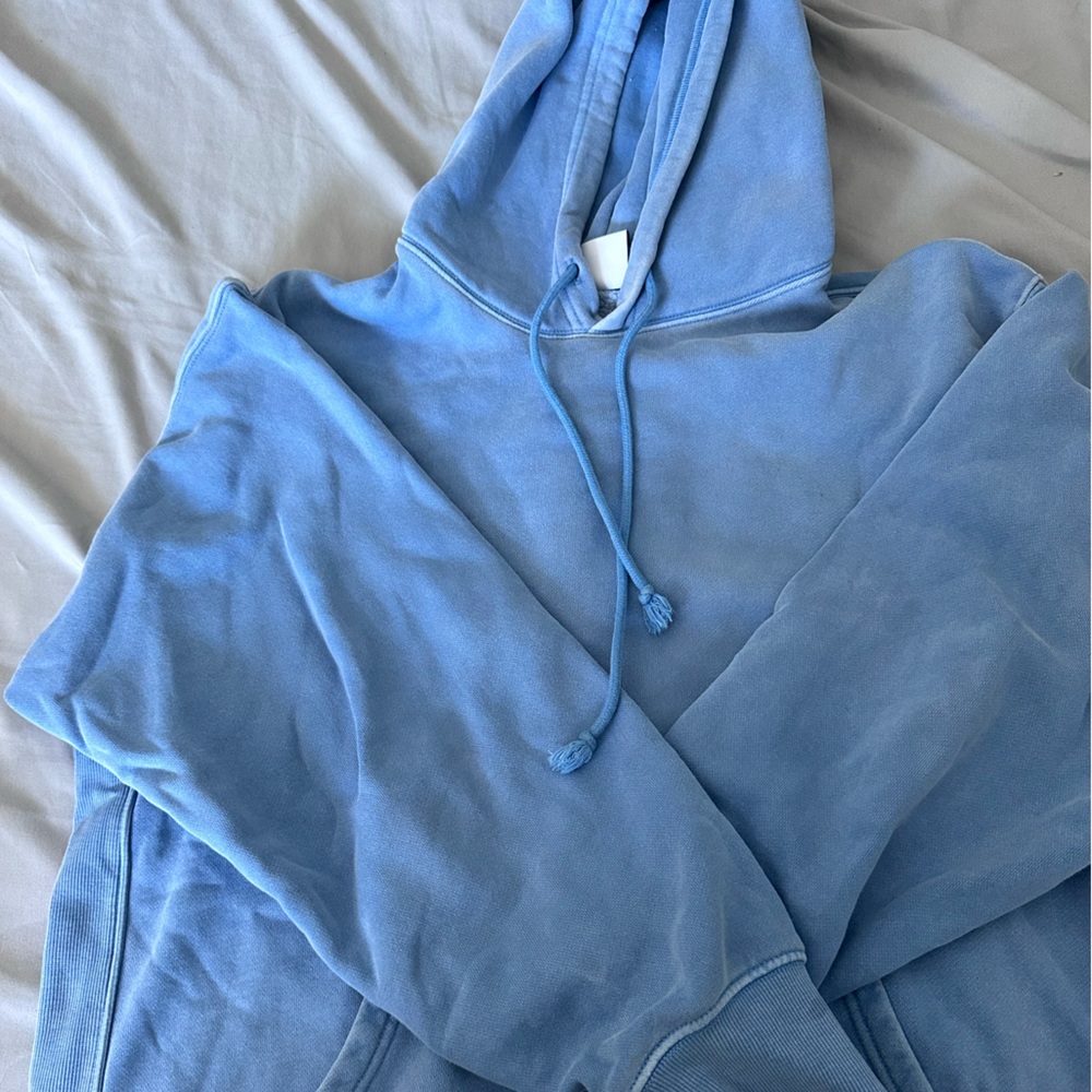 TNA Cozy fleece boyfriend hoodie color GD CERULEAN BLUE